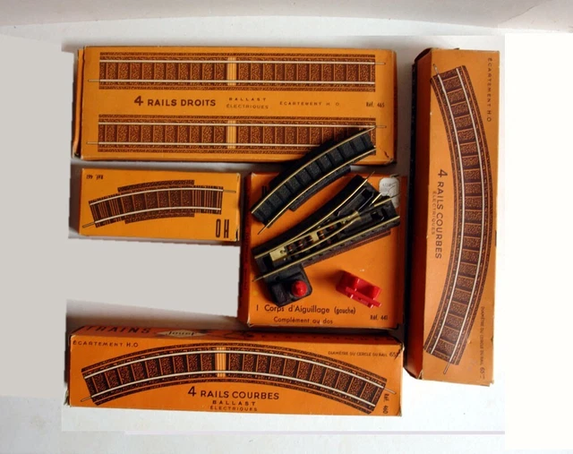 Jouef - lot de rails en maillechort aiguillages, accessoires ech ho
