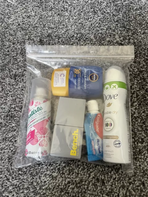 AIRPORT SECURITY LIQUID BAGS, Clear Plastic Seal, HOLIDAY Travel HAND LUGGAGE UK