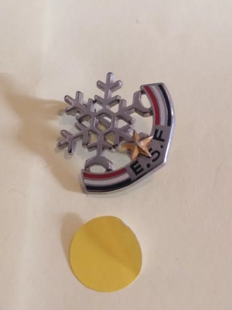 Broche de ski ESF vintage Flocon 1 étoile  Insigne médaille Brevet