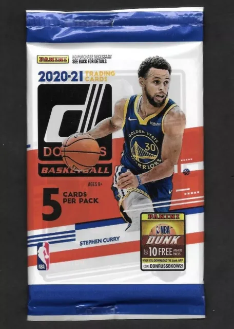 2020-21 Donruss Panini Basketball NBA 5 Card Pack Sealed Unopened.Ball Edwards?