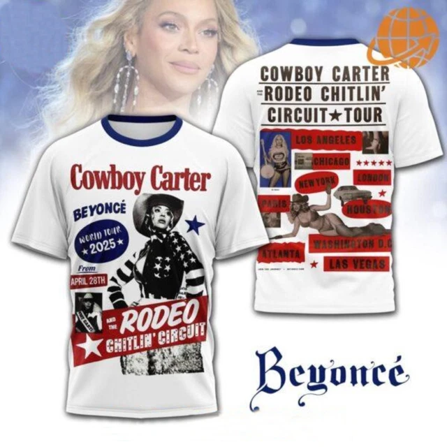 BEYONCÉ COWBOY CARTER Rodeo Chitlin’ Circuit Tour 2025 3D Shirt £26.88 ...