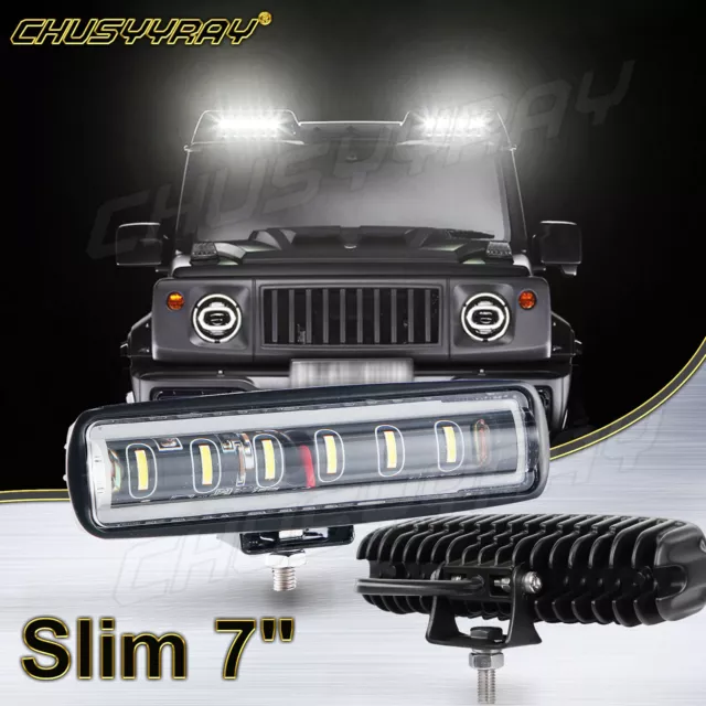 2X 7inch LED Work Light Bar Spot Pods Fog Lamp Offroad Driving Truck 4WD SUV ATV