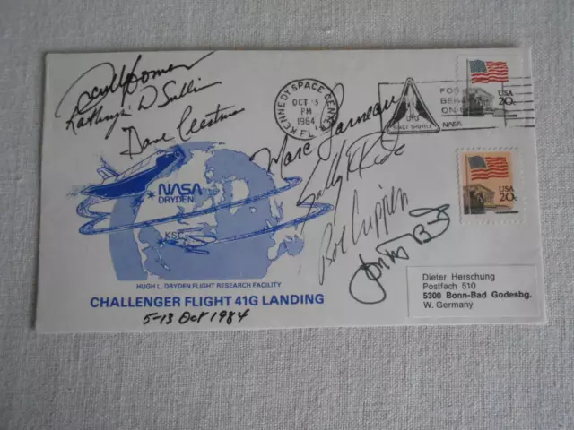 STS 41G Landung KSC original Crewsigniert incl.Ride Space