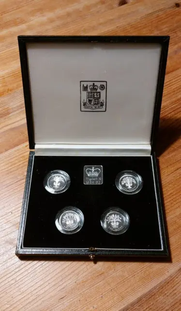 1984-1987 - Silver Proof Piedfort - One Pound Coin Collection