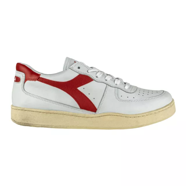 Diadora Heritage Mi Basket Low Used White/Garnet