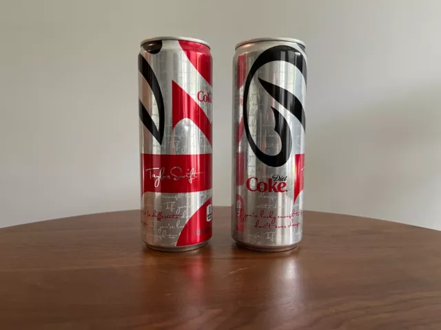 Taylor Swift Diet Coca-Cola Collectible Cans Coke x2