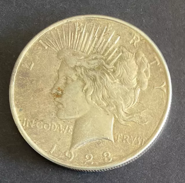 USA 1923 D Denver Mint  90% SILVER Peace One Dollar