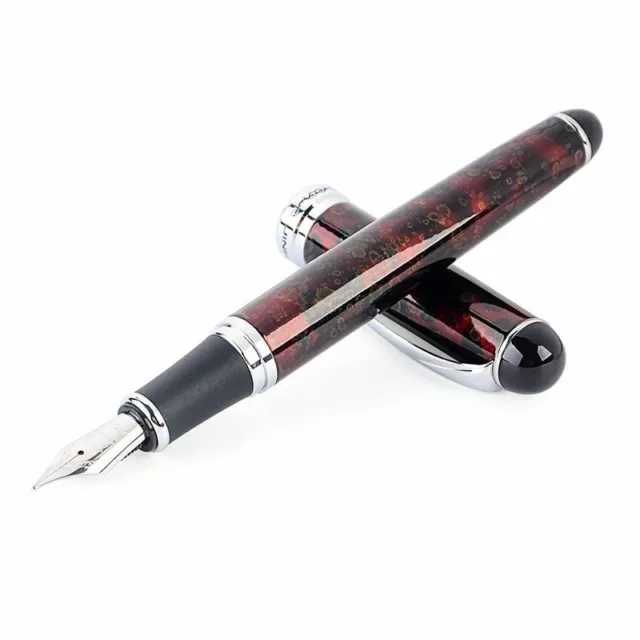 Luxury Pen Fountain Stainless Steel Nib School Office Name Ink Pens Gift