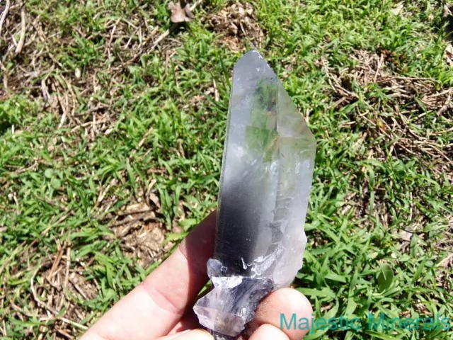 INCREDIBLE PHANTOMS___HUGE RARE Arkansas Quartz Crystal DARK Blue Phantom Point