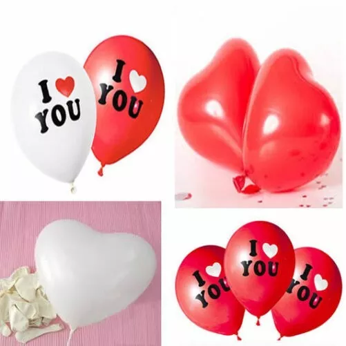 10 " -10 VALENTINSTAG Luftballons I Liebe Dich Romantisch Party Alle Neu Quali