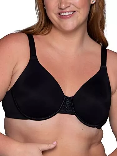 Vanity Fair Womens Plus Size Beauty Back Smoothing Minimizer Bra, Midnight