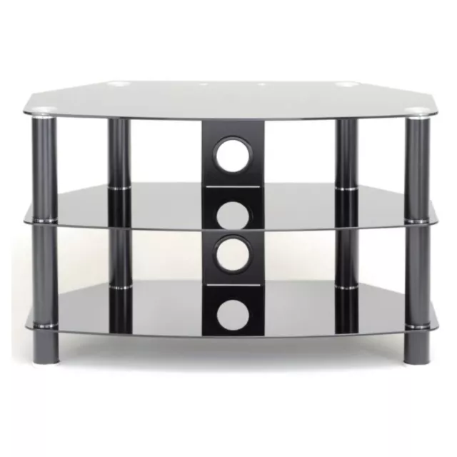 TTAP C303C-1200-3BB Vantage 3 Shelf Glass TV Stand