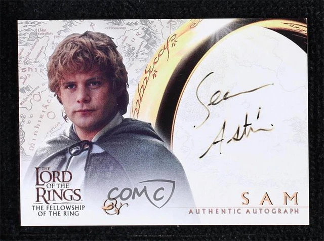 2001 The Lord of Rings: Fellowship Ring Sean Astin Samwise Gamgee Auto 10a3