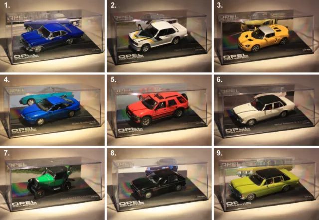 De Agostini-Opel Collection-Maßstab 1:43-Ixo-Oldtimer-Sammlung-Modell-PC-Vitrine