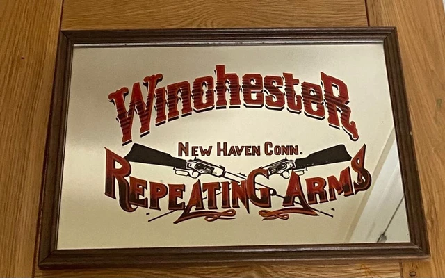 希少 Winchester Repeating Arms パブミラー Lot - WINCHESTER REPEATING ARMS CO. NEW HAVEN MODEL 1873
