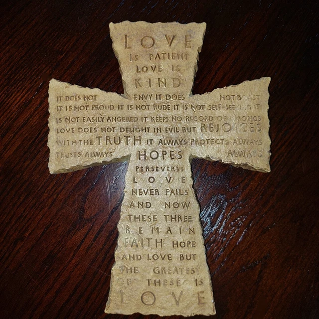 Love is Holy Wall Cross by Inspirio Christian Holy Cross & Love is EUC #L1-2.00