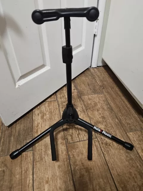 Hola! Music Guitar Stand - Height Adjustable, Collapsible w/Padded Neck & Yoke