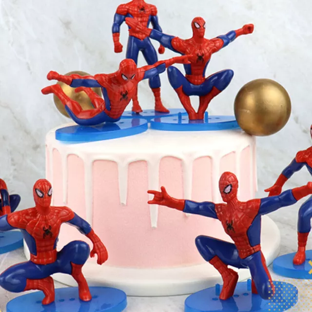 7 Stück Spiderman Tortenfiguren Minifiguren Tortendeko Kinder Spielzeug Set