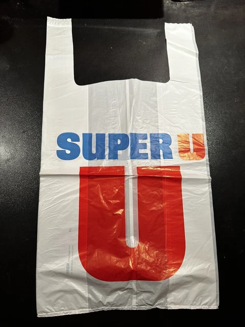 Rare ancien sac papier publicitaire Supermarché Mammouth Années 1970 vintage
