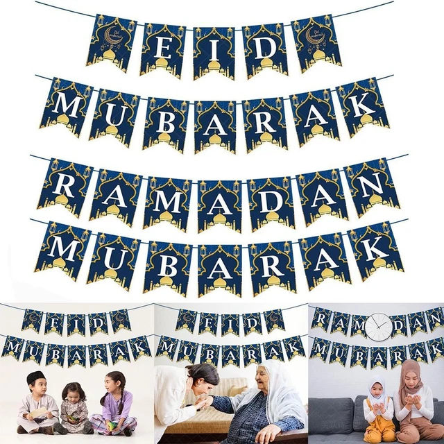 Tifeson 23 Pcs Eid Mubarak Photo Booth Props - No Need Diy Ramadan Mubarak Photo Booth Props for Eid Mubarak Party - Ramadan Mubarak Party Supplies, Eid Al-fitr Party Fovors