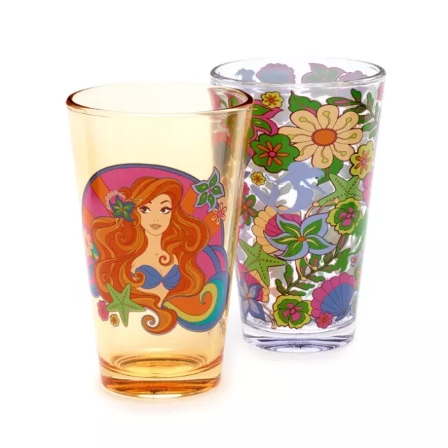 Disney Store The Little Mermaid Glasses, Set of 2