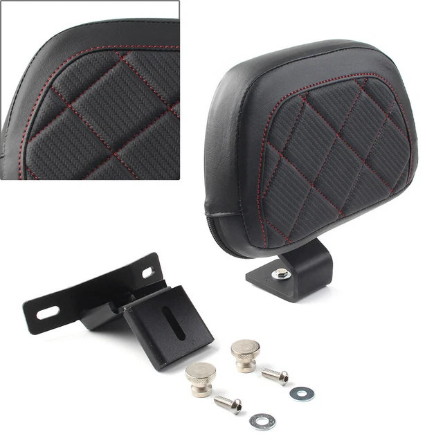 Schienale Per Harley Touring 1997-2023 - Regolabile, In Pelle PU E Acciaio, Con Base Scanalata