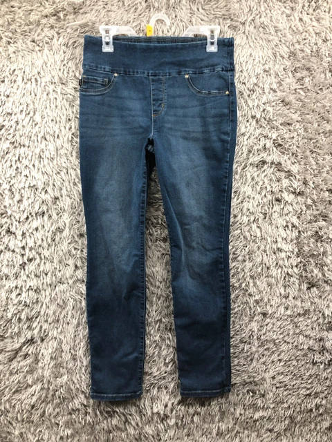 Lee Slim Jegging Jeans Size 8 Womens Mid Rise Dark Wash Blue Denim
