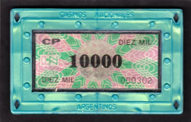Argentina Casinos Argentinos  10000 Pesos plaque