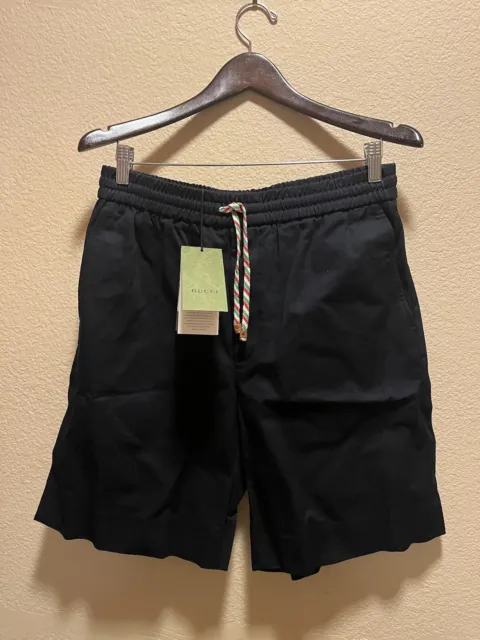 New Gucci Logo Black Shorts Size 48 / US 32 - 34 Waist