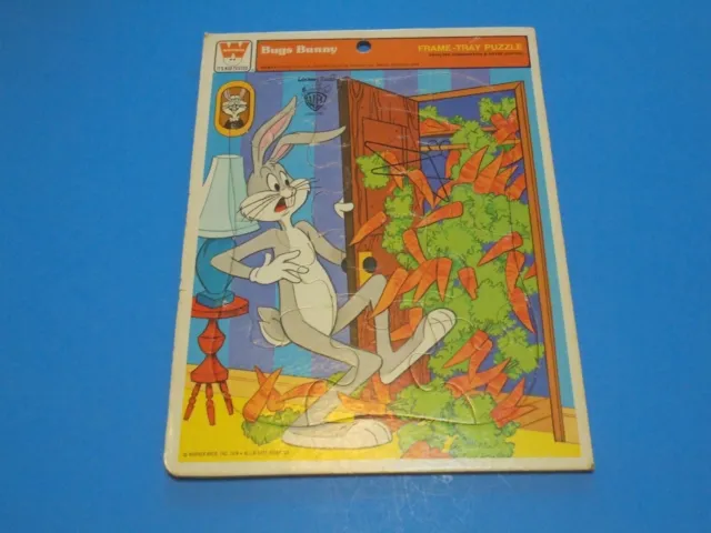 Whitman Frame Tray Puzzle Looney Tunes Bugs Bunny 12 Pieces Vintage 1978