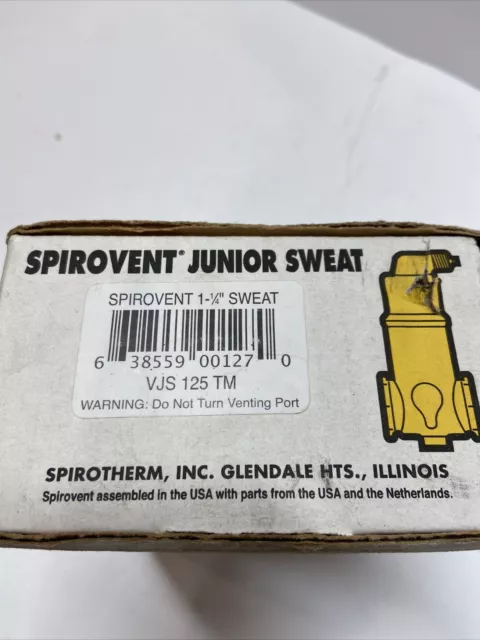 1-1/4" Press, Spirovent Jr Air Eliminator VJS 125