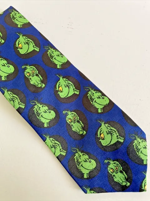 Dr. Seuss™ Brand - Grinch Christmas Necktie - Men’s Blue