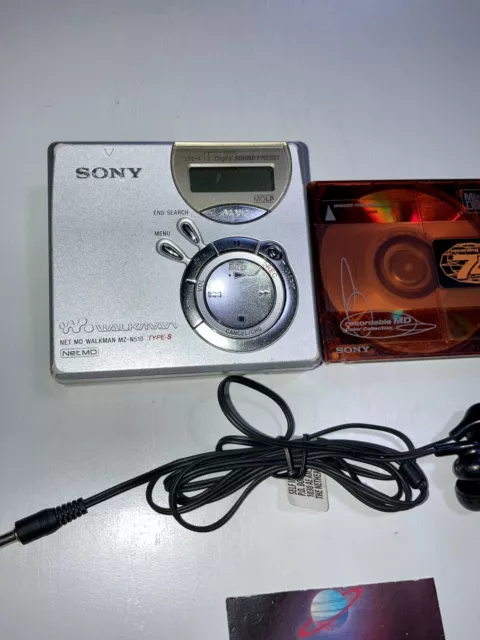 Walkman Lecteur Minidisc Sony MZ N-510 +Écouteur Generique Sans Pile Fonctionnel 2