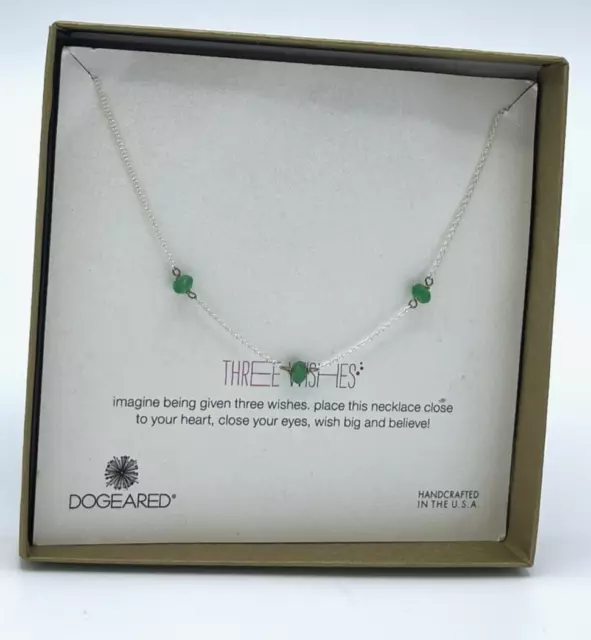 Dogeared ''Three Wishes'' Sterling Silver Necklace 18'' Pendant 01483