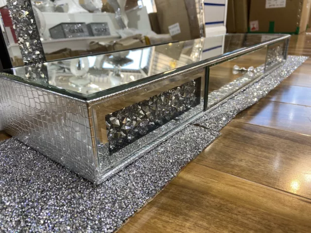 Crystal Crushed Diamond Floating Shelf, Dressing Table, Home Decor, Gift