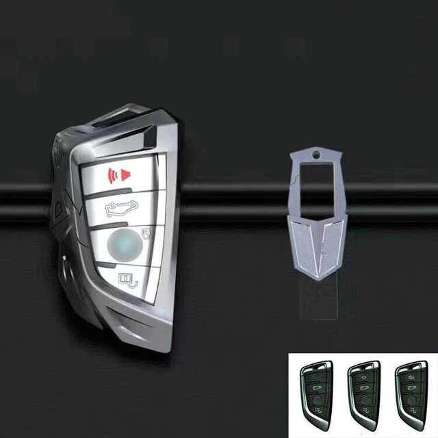 Gun Gray Metal Alloy Car Key Cover Case For BMW 1 3 5 7 Series 325 525 530Li