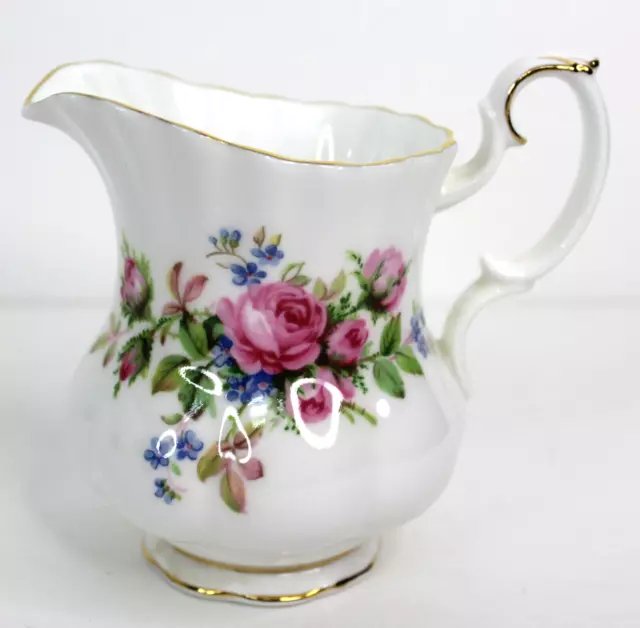 Royal Albert Moss Rose Creamer Bone China England Vintage