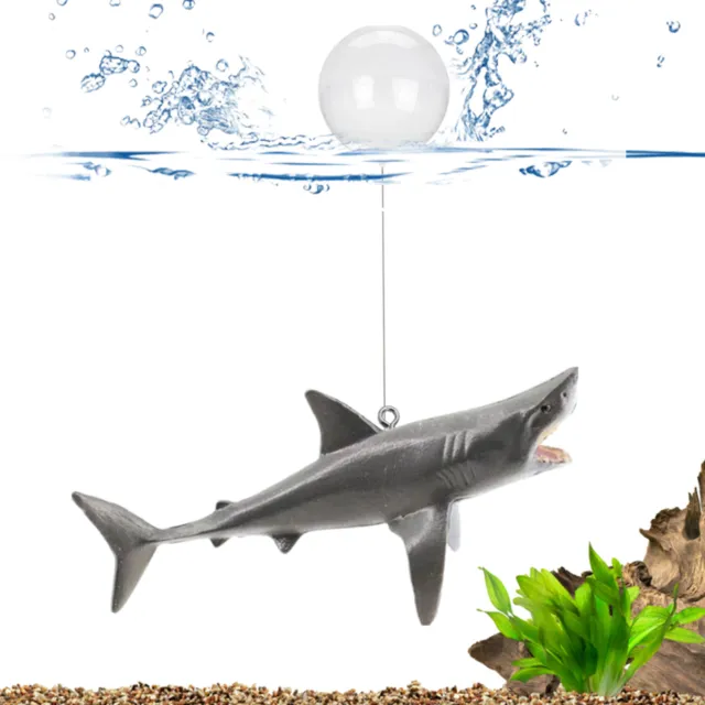 2 Sets Fish Tank Floating Shark Ornament Fish Tank Decoration Aquarium Hanging