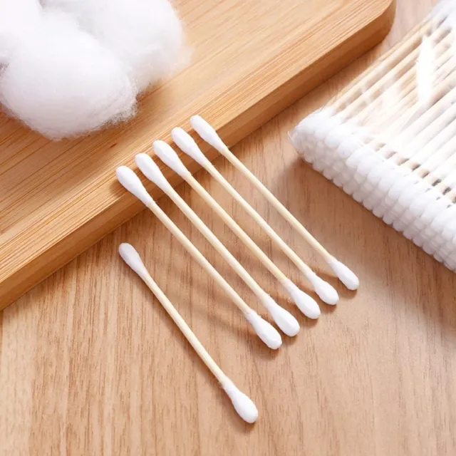 100 Pcs 100% Cotton Cotton Swabs Cotton Swab Ear Stick  Daily Cleaning