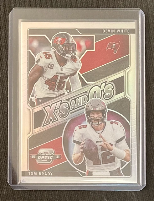 2021 Panini Contenders Optic Football Tom Brady Devin White X's and O's PRIZM