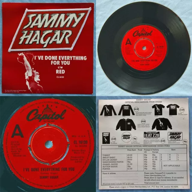 SAMMY HAGAR I've Done Everything For You UK 1980 MINT PATCH Capitol Records NM