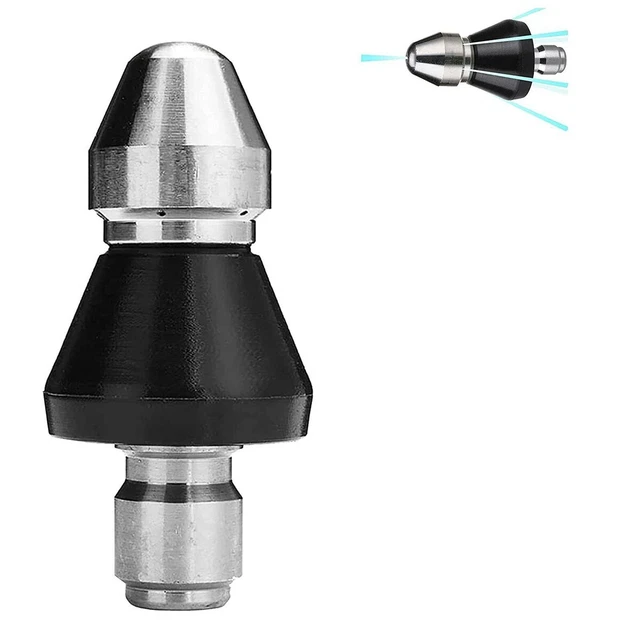 1x 5000psi Sewer Cleaning Tool High-pressure Nozzle Sewer Pipe Cleaner Washer