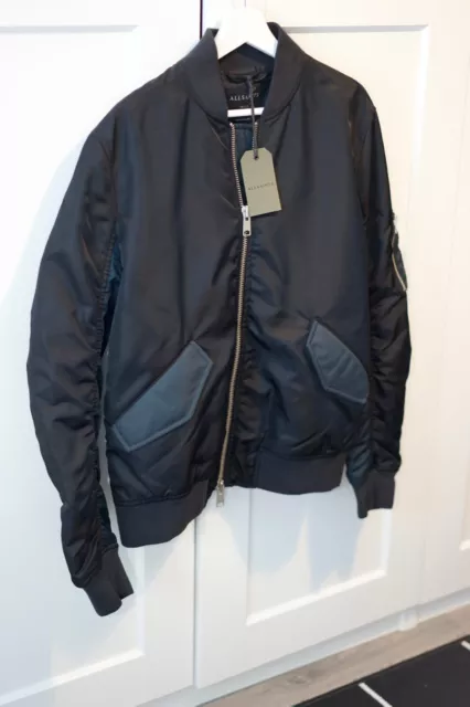 ALLSAINTS NOMA BOMBER Jacket Black Small S Brand New With Tags RRP 178 84.00 PicClick UK