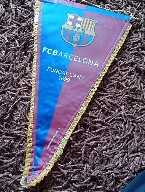 Grand Fanion Vintage FC Barcelone - Banderin Liga, Souvenir Football