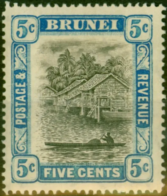 Brunei 1907 5c Grau-Schwarz & Blau SG27 Gute MM