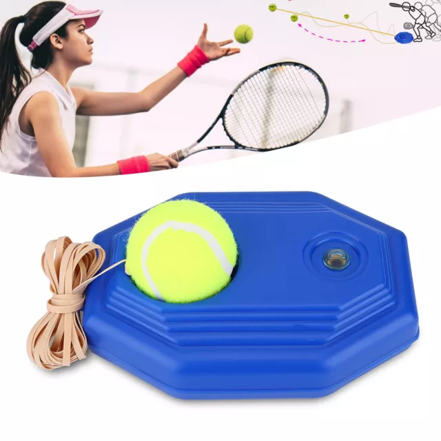 Tennis Ball Back Base Trainer Set With Rubber Elastic Rope For Single Person 2