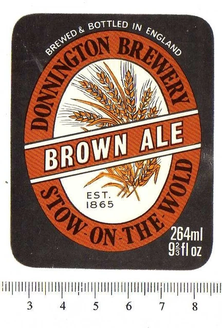 UK Beer Label - Donnington Brewery - Gloucestershire - Brown Ale (version d)
