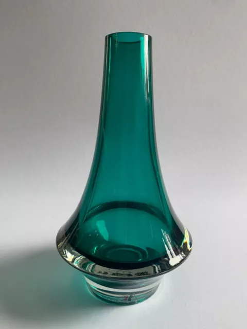 Vase Glas Grün Erkkitapio Siiroinen Riihimäki 1379 Finnland 60er Mid Century