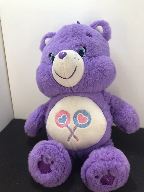CARE BEARS SHARE Bear 13 Inch Heart Lollipops Plush Deep Steamed care-bears-share-bear-13-inch-heart-lollipops-plush-deep-steamed