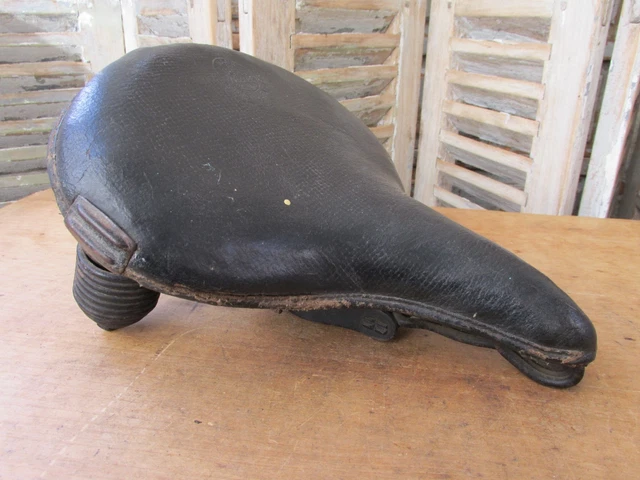 Selle De Vélo De Course Ancienne Glorieuse - Cuir Marron, Fabrication Française